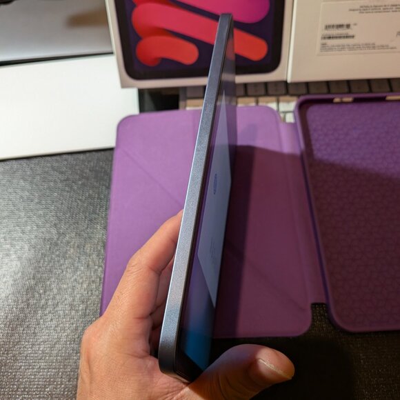 iPad mini 6GEN /256GB (purple) with box + origami case + paperlike and more - Picture 7 of 14